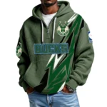 Milwaukee Bucks Waffle Knit Hoodie Quarter Zip 2026 Limited