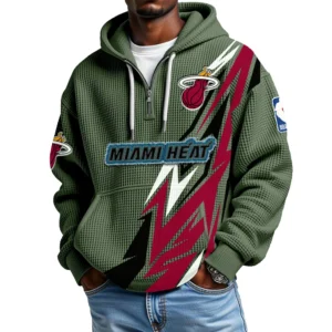 Miami Heat Waffle Knit Hoodie Quarter Zip 2026 Limited
