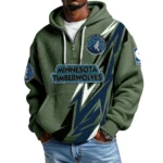 Minnesota Timberwolves Waffle Knit Hoodie Quarter Zip 2026 Limited