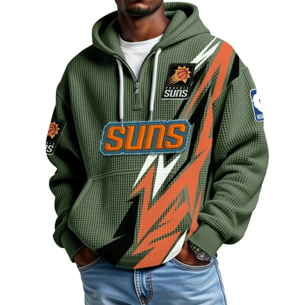 Phoenix Suns Waffle Knit Hoodie Quarter Zip 2026 Limited