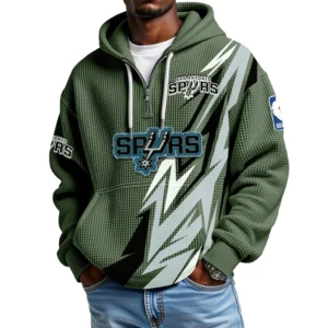 San Antonio Spurs Waffle Knit Hoodie Quarter Zip 2026 Limited