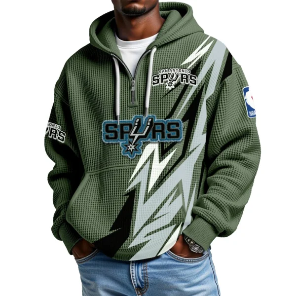 San Antonio Spurs Waffle Knit Hoodie Quarter Zip 2026 Limited