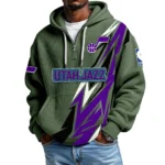 Utah Jazz Waffle Knit Hoodie Quarter Zip 2026 Limited