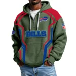 Buffalo Bills Men's Waffle Knit Hoodie Quarter Zip 2026 Limited