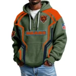 Chicago Bears Men's Waffle Knit Hoodie Quarter Zip 2026 Limited