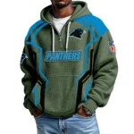 Carolina Panthers Men's Waffle Knit Hoodie Quarter Zip 2026 Limited