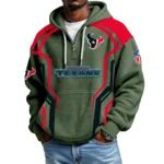 Houston Texans Men's Waffle Knit Hoodie Quarter Zip 2026 Limited