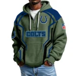 Indianapolis Colts Men's Waffle Knit Hoodie Quarter Zip 2026 Limited