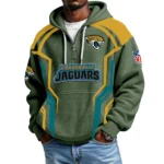 Jacksonville Jaguars Men's Waffle Knit Hoodie Quarter Zip 2026 Limited