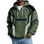 Las Vegas Raiders Men's Waffle Knit Hoodie Quarter Zip 2026 Limited