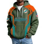 Miami Dolphins Men's Waffle Knit Hoodie Quarter Zip 2026 Limited