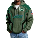 New York Jets Men's Waffle Knit Hoodie Quarter Zip 2026 Limited