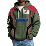 New York Giants Men's Waffle Knit Hoodie Quarter Zip 2026 Limited