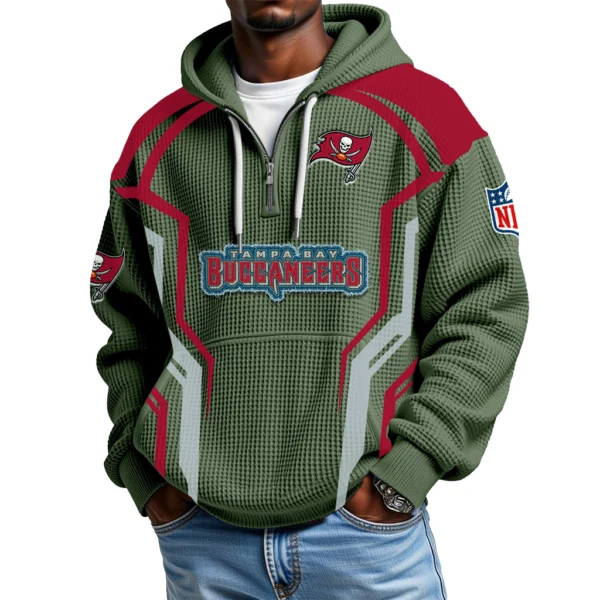 Tampa Bay Buccaneers Men's Waffle Knit Hoodie Quarter Zip 2026 Limited