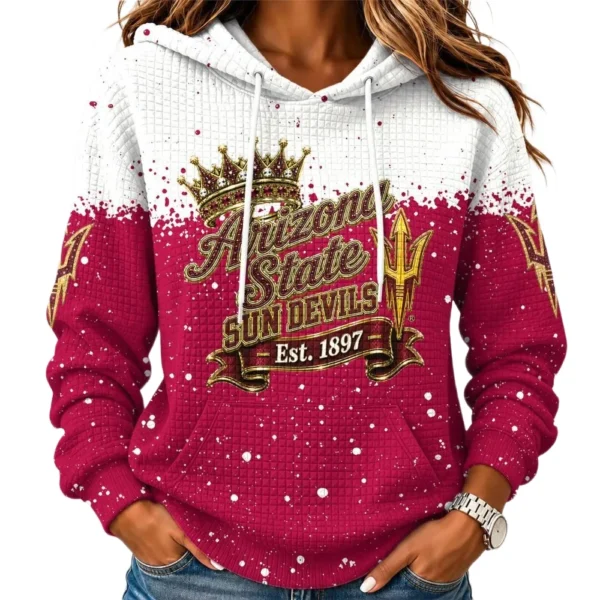 Arizona State Sun Devils Women’s Waffle Pullover Hoodie 2026 Limited