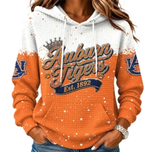 Auburn Tigers Women’s Waffle Pullover Hoodie 2026 Limited