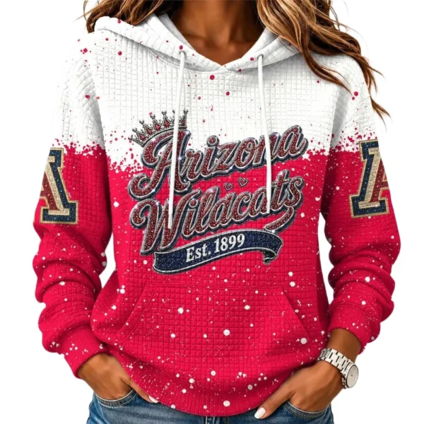 Arizona Wildcats Women’s Waffle Pullover Hoodie 2026 Limited