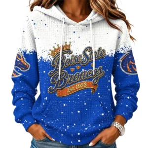 Boise State Broncos Women’s Waffle Pullover Hoodie 2026 Limited