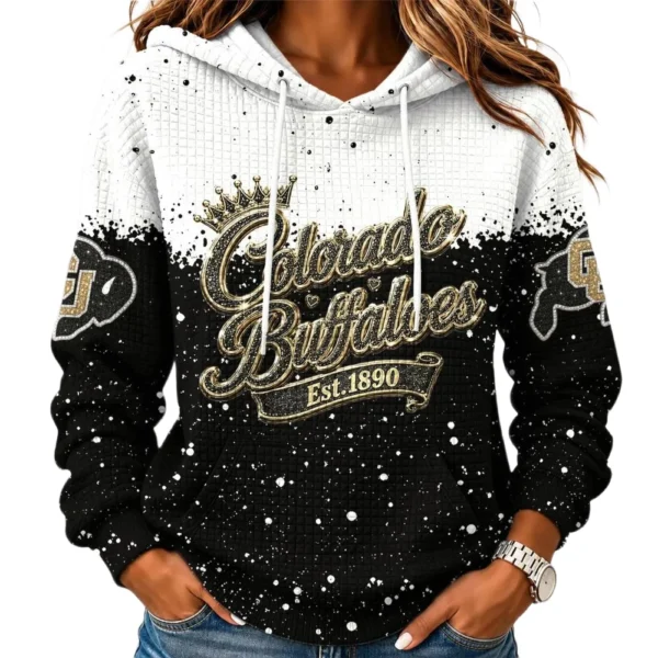 Colorado Buffaloes Women’s Waffle Pullover Hoodie 2026 Limited