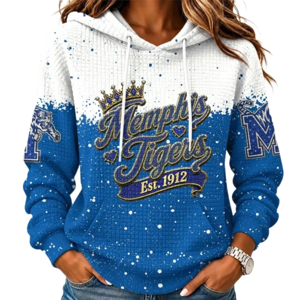 Memphis Tigers Women’s Waffle Pullover Hoodie 2026 Limited