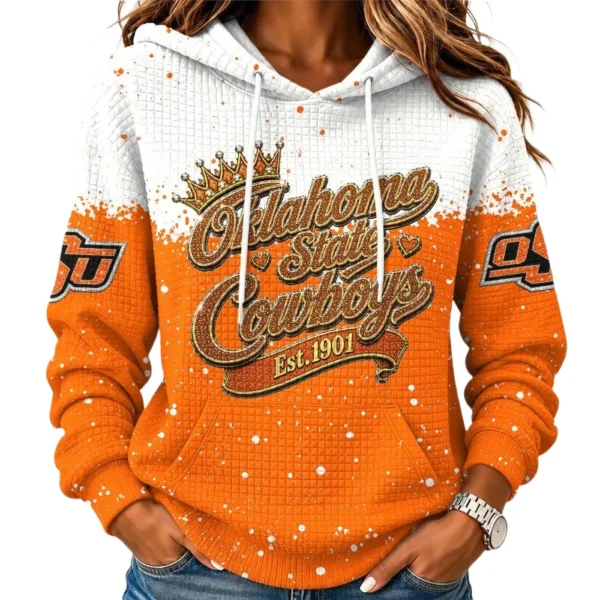Oklahoma State Cowboys Women’s Waffle Pullover Hoodie 2026 Limited