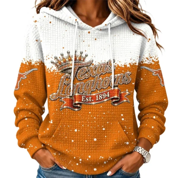 Texas Longhorns Women’s Waffle Pullover Hoodie 2026 Limited