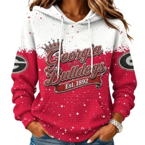 Georgia Bulldogs Women’s Waffle Pullover Hoodie 2026 Limited