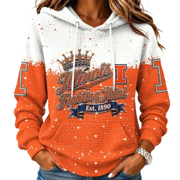 Illinois Fighting Illini Women’s Waffle Pullover Hoodie 2026 Limited