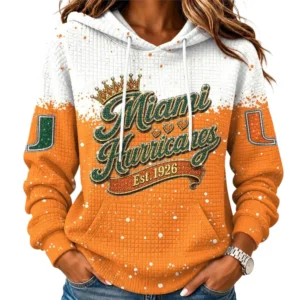 Miami Hurricanes Women’s Waffle Pullover Hoodie 2026 Limited