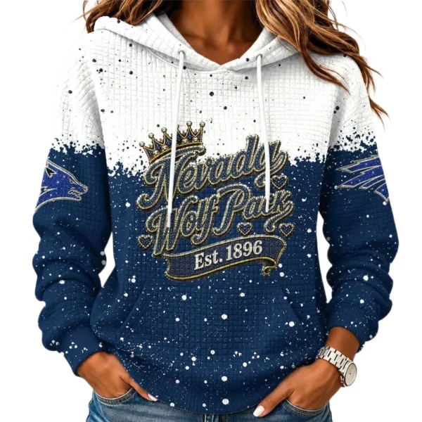 Nevada Wolf Pack Women’s Waffle Pullover Hoodie 2026 Limited