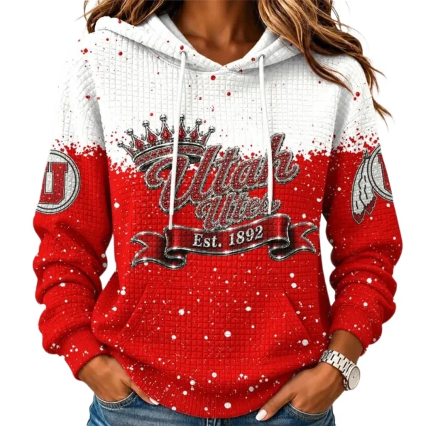 Utah Utes Women’s Waffle Pullover Hoodie 2026 Limited