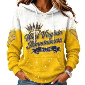 West Virginia Mountaineers Women’s Waffle Pullover Hoodie 2026 Limited