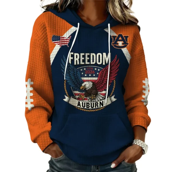 Auburn Tigers x Freedom American Women’s Waffle Pullover Hoodie 2026 Limited