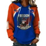 Boise State Broncos x Freedom American Women’s Waffle Pullover Hoodie 2026 Limited
