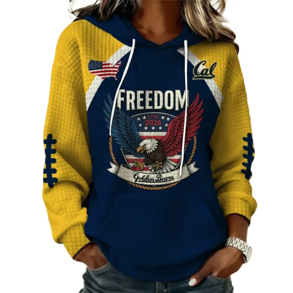 California Golden Bears x Freedom American Women’s Waffle Pullover Hoodie 2026 Limited