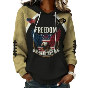 Colorado Buffaloes x Freedom American Women’s Waffle Pullover Hoodie 2026 Limited
