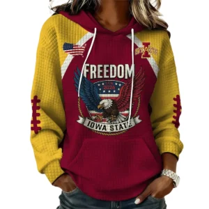 Iowa State Cyclones x Freedom American Women’s Waffle Pullover Hoodie 2026 Limited