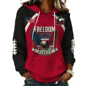 Northern Illinois Huskies x Freedom American Women’s Waffle Pullover Hoodie 2026 Limited