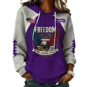TCU Horned Frogs x Freedom American Women’s Waffle Pullover Hoodie 2026 Limited