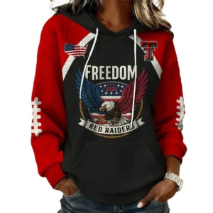 Texas Tech Red Raiders x Freedom American Women’s Waffle Pullover Hoodie 2026 Limited