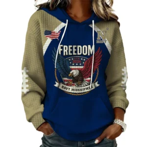 Navy Midshipmen x Freedom American Women’s Waffle Pullover Hoodie 2026 Limited