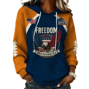 UTSA Roadrunners x Freedom American Women’s Waffle Pullover Hoodie 2026 Limited