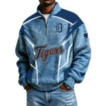 Detroit Tigers Men's Waffle Knit Quarter-Zip Long Sleeve Shirt 2026 Limited