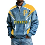Pittsburgh Pirates Men's Waffle Knit Quarter-Zip Long Sleeve Shirt 2026 Limited