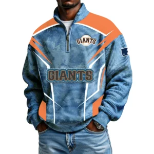 San Francisco Giants Men's Waffle Knit Quarter-Zip Long Sleeve Shirt 2026 Limited
