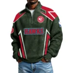 Atlanta Hawks Men's Waffle Knit Quarter-Zip Long Sleeve Shirt 2026 Limited