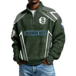 Brooklyn Nets Men's Waffle Knit Quarter-Zip Long Sleeve Shirt 2026 Limited