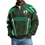 Boston Celtics Men's Waffle Knit Quarter-Zip Long Sleeve Shirt 2026 Limited