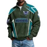 Charlotte Hornets Men's Waffle Knit Quarter-Zip Long Sleeve Shirt 2026 Limited