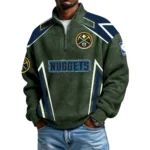 Denver Nuggets Men's Waffle Knit Quarter-Zip Long Sleeve Shirt 2026 Limited
